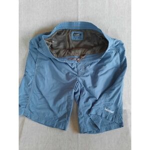 Marmot Men Medium Drawstring Stretch Waistband Sweat Pocket Swim Short Navy Blue